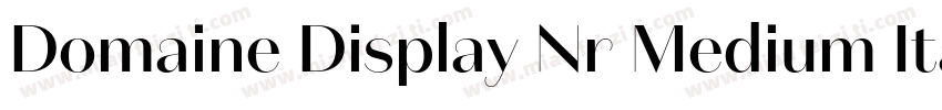 Domaine Display Nr Medium Italic字体转换